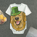 Patrick's Day Golden Retriever Print Men's Bodysuit