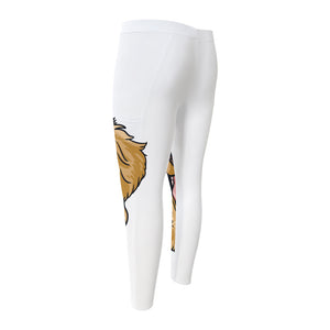 Patrick's Day Golden Retriever Print Men's Compression Pants