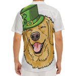 Patrick's Day Golden Retriever Print Men's Deep V-Neck Shirt