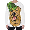 Patrick's Day Golden Retriever Print Men's Long Sleeve T-Shirt