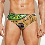 Patrick's Day Golden Retriever Print Men's Swim Briefs
