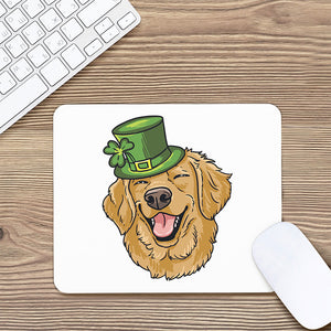 Patrick's Day Golden Retriever Print Mouse Pad