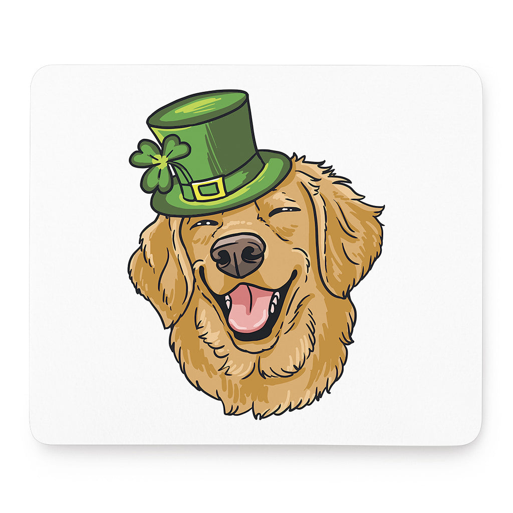 Patrick's Day Golden Retriever Print Mouse Pad