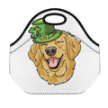 Patrick's Day Golden Retriever Print Neoprene Lunch Bag