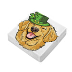 Patrick's Day Golden Retriever Print Outdoor Seat Cushion Cover