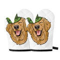 Patrick's Day Golden Retriever Print Oven Mitts