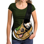 Patrick's Day Golden Retriever Print Pet Sling Carrier