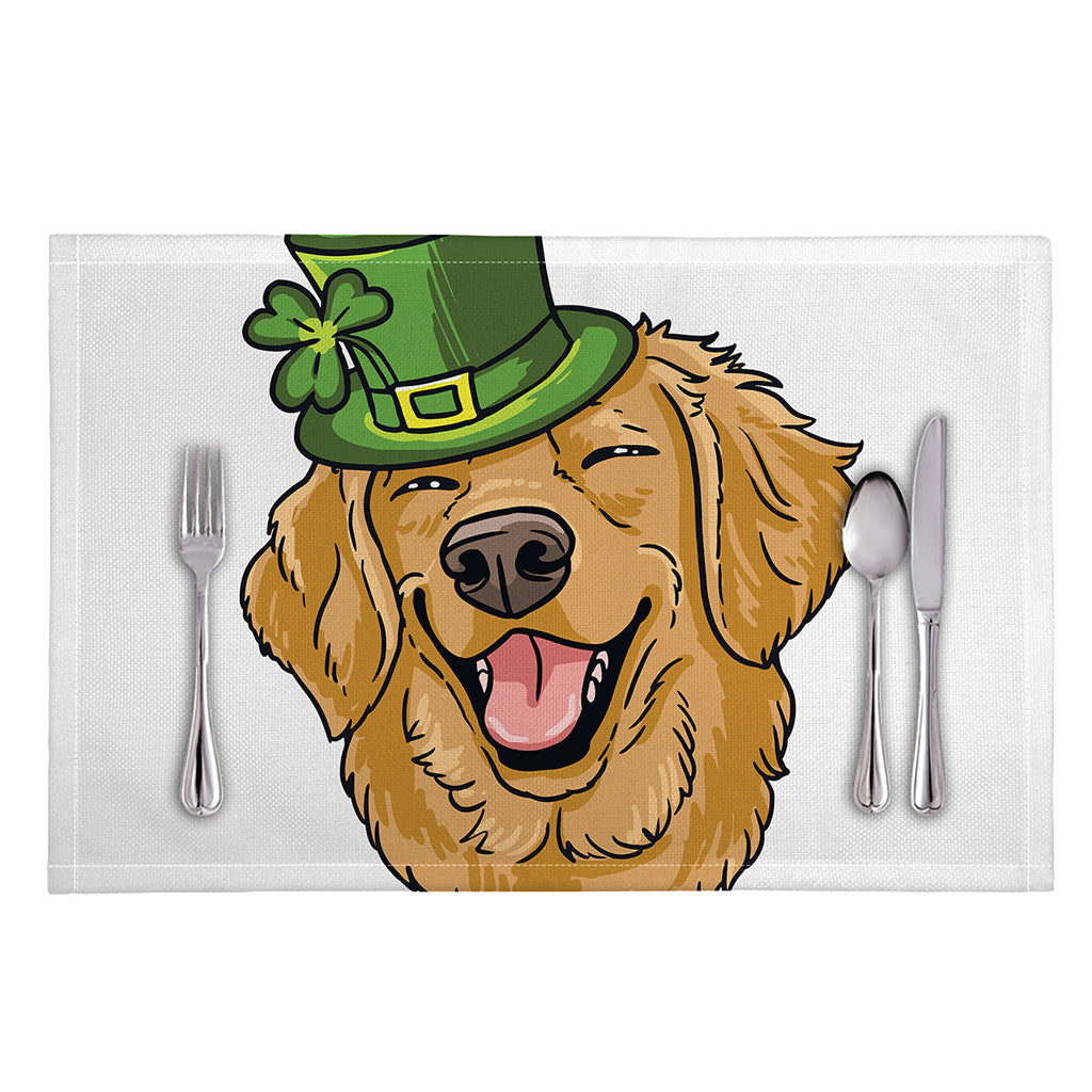 Patrick's Day Golden Retriever Print Placemat