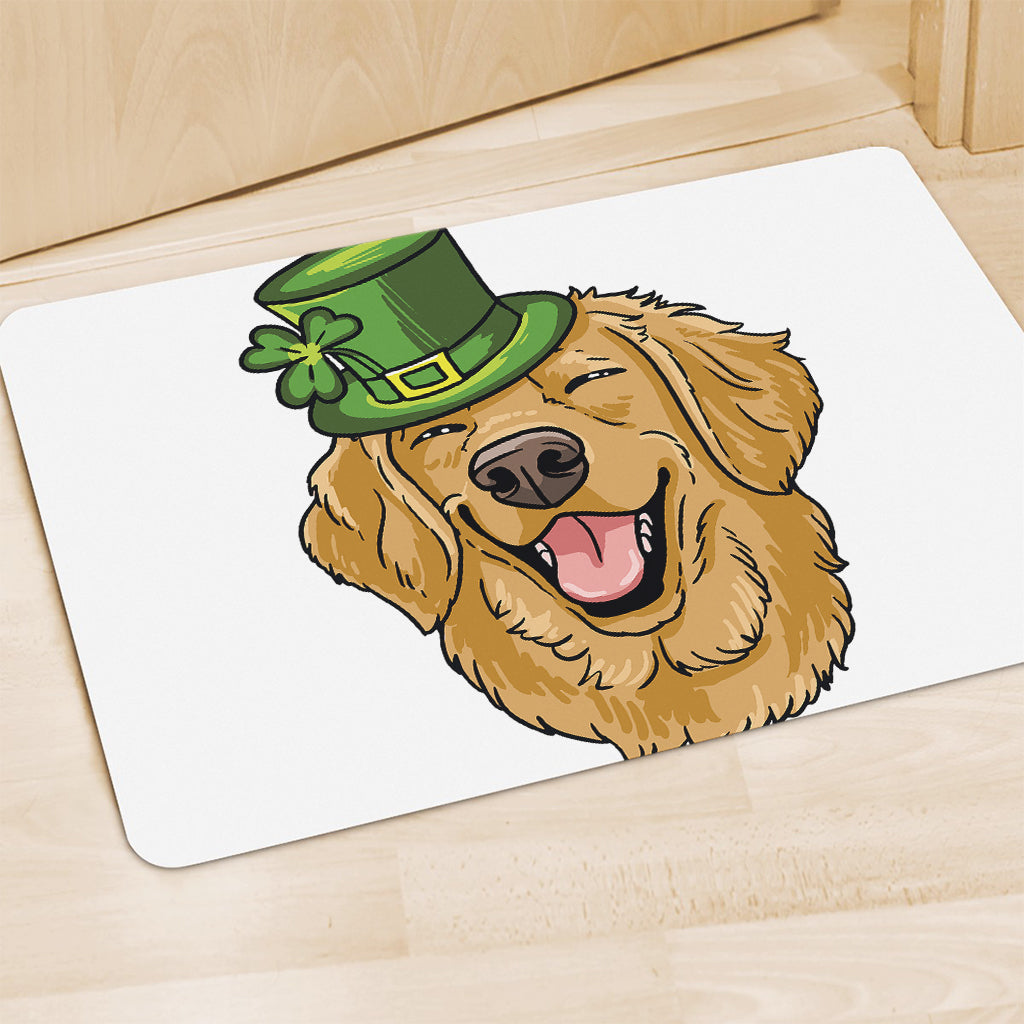 Patrick's Day Golden Retriever Print Polyester Doormat