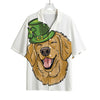 Patrick's Day Golden Retriever Print Rayon Hawaiian Shirt