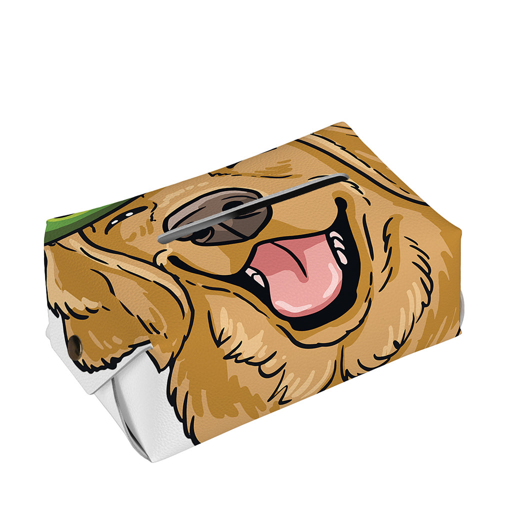 Patrick's Day Golden Retriever Print Rectangle Tissue Box Cover
