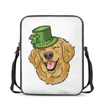 Patrick's Day Golden Retriever Print Rectangular Crossbody Bag