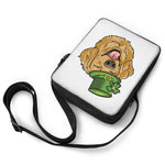 Patrick's Day Golden Retriever Print Rectangular Crossbody Bag