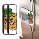 Patrick's Day Golden Retriever Print Refrigerator Handle Covers