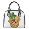 Patrick's Day Golden Retriever Print Shoulder Handbag