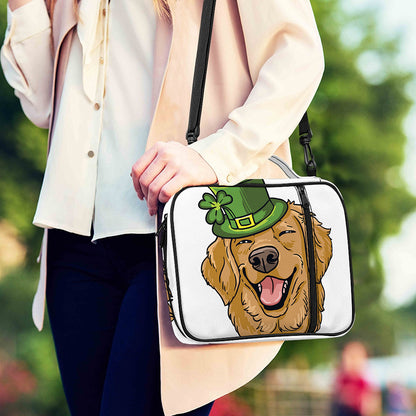 Patrick's Day Golden Retriever Print Shoulder Strap Bible Bag