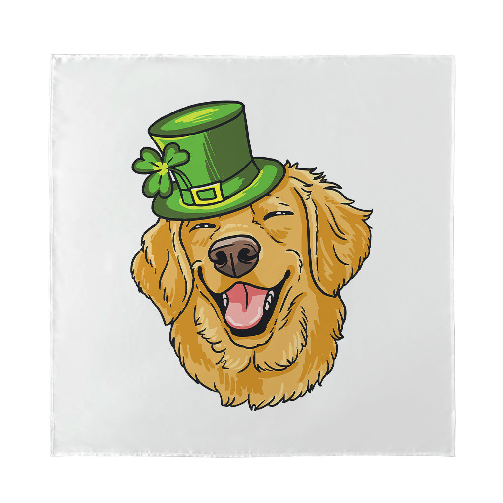 Patrick's Day Golden Retriever Print Silk Bandana