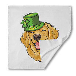 Patrick's Day Golden Retriever Print Silk Bandana