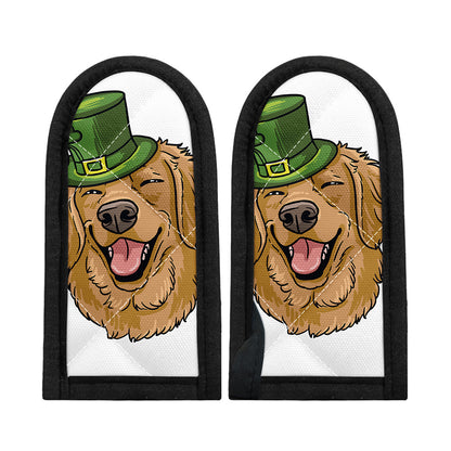 Patrick's Day Golden Retriever Print Skillet Handle Cover