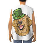 Patrick's Day Golden Retriever Print Sleeveless Baseball Jersey