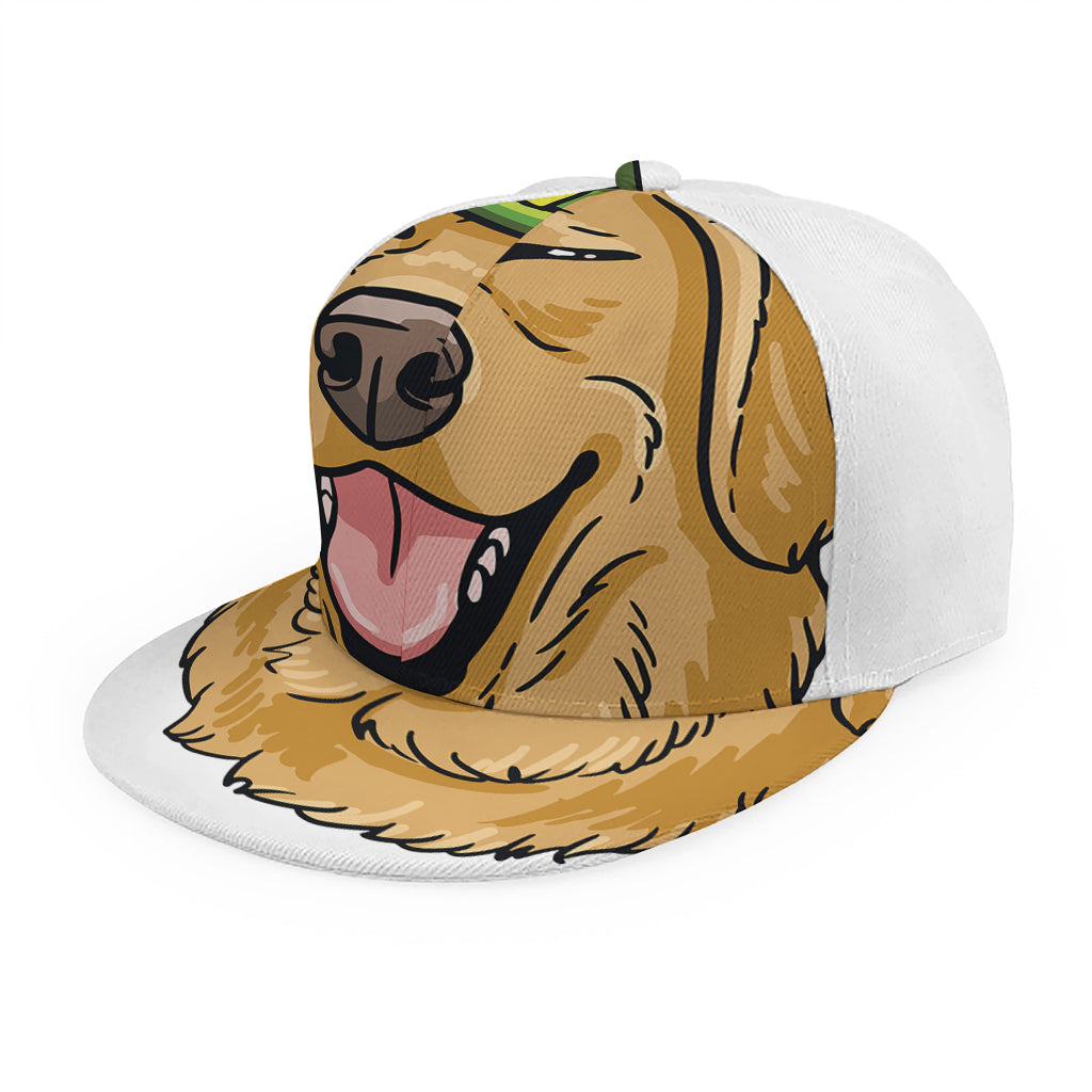 Patrick's Day Golden Retriever Print Snapback Cap