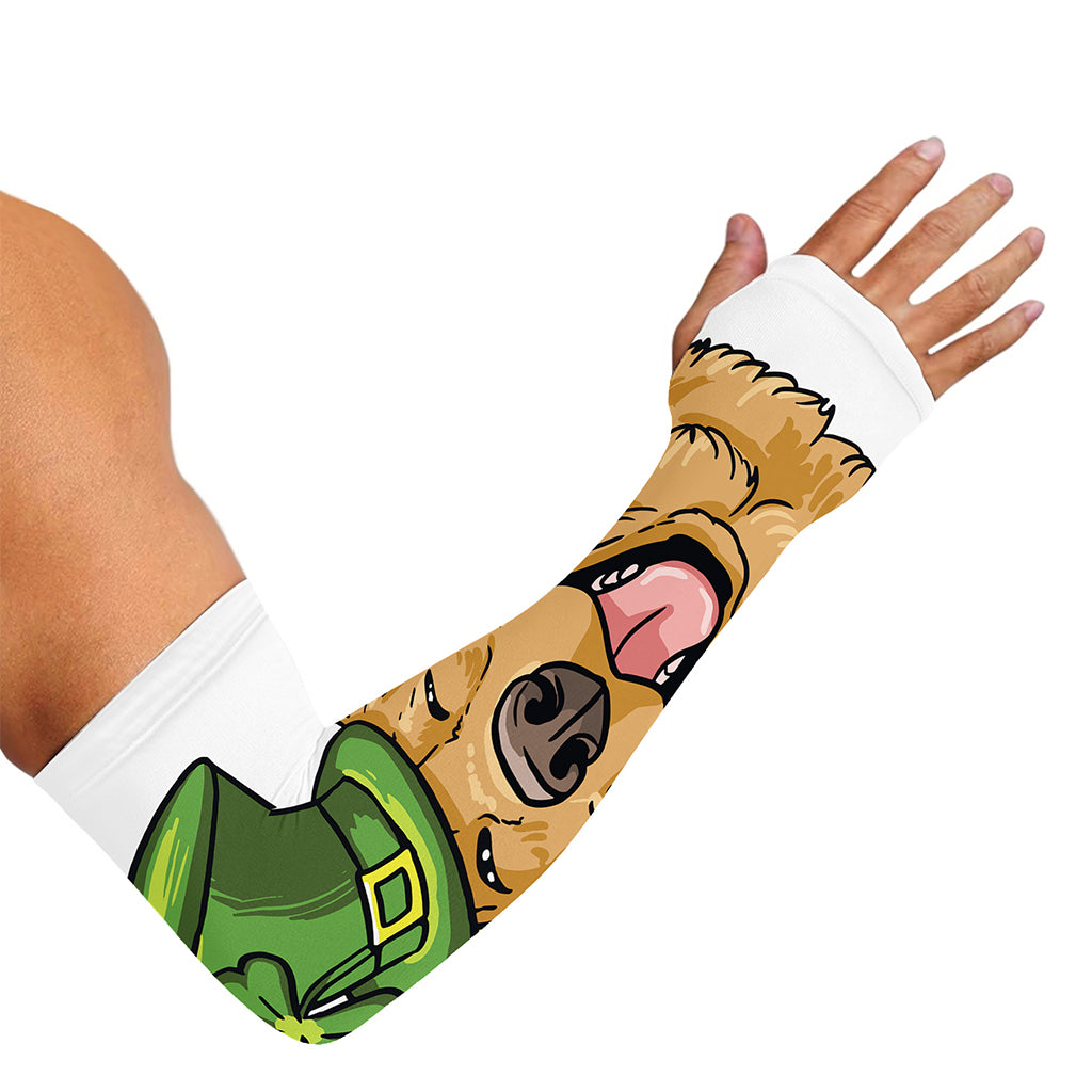Patrick's Day Golden Retriever Print Sun Protection Arm Sleeves