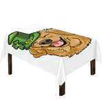 Patrick's Day Golden Retriever Print Tablecloth