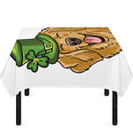 Patrick's Day Golden Retriever Print Tablecloth