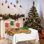 Patrick's Day Golden Retriever Print Tablecloth