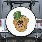 Patrick's Day Golden Retriever Print Tire Cover With Camera Hole