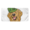 Patrick's Day Golden Retriever Print Towel