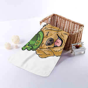 Patrick's Day Golden Retriever Print Towel