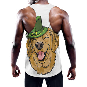 Patrick's Day Golden Retriever Print Training Tank Top