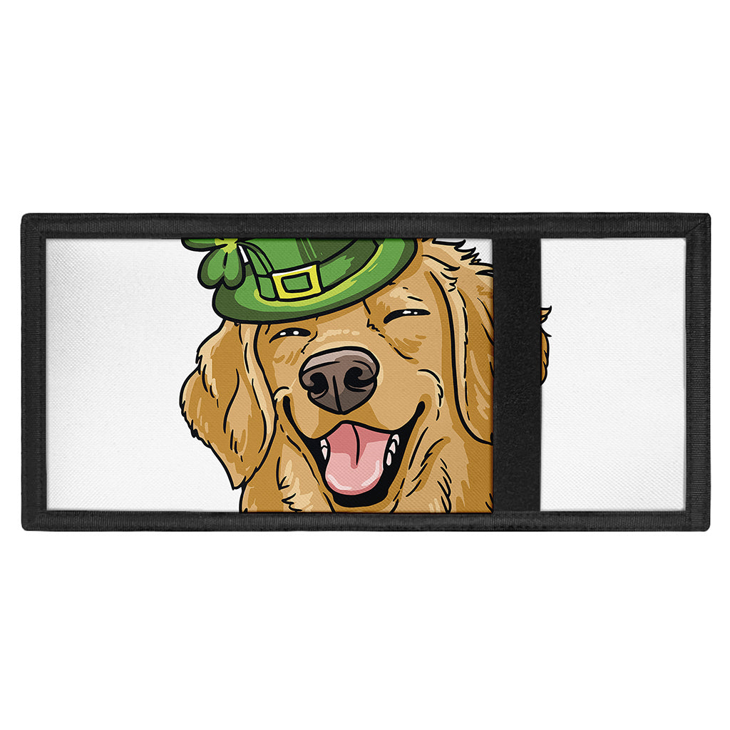 Patrick's Day Golden Retriever Print Trifold Wallet