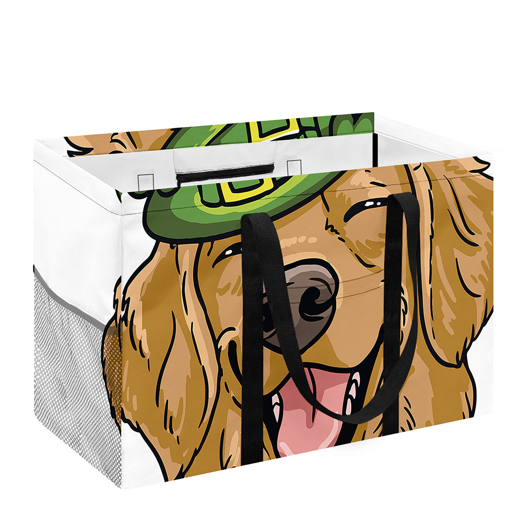 Patrick's Day Golden Retriever Print Utility Tote Bag