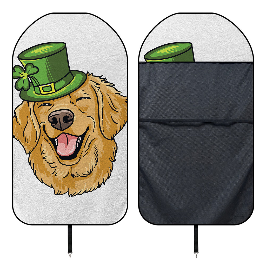 Patrick's Day Golden Retriever Print Waterproof Car Seat Cover