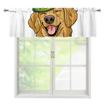 Patrick's Day Golden Retriever Print Window Valance