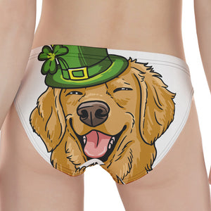 Patrick's Day Golden Retriever Print Women's Panties