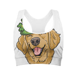 Patrick's Day Golden Retriever Print Women's Sports Bra