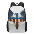 Patriotic American Eagle Print 17 Inch Backpack