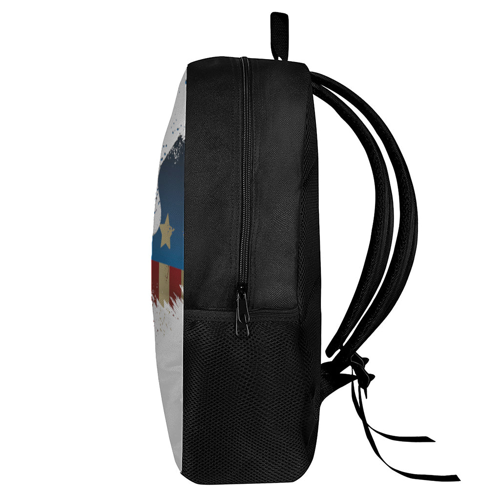 Patriotic American Eagle Print 17 Inch Backpack