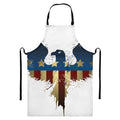 Patriotic American Eagle Print Bib Apron With Pocket