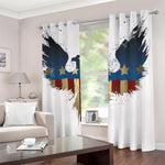 Patriotic American Eagle Print Blackout Grommet Curtains