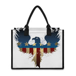 Patriotic American Eagle Print Canvas Tote Bag