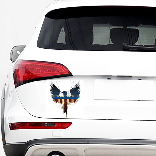 Patriotic American Eagle Print Car Sticker