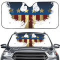 Patriotic American Eagle Print Car Windshield Sun Shade