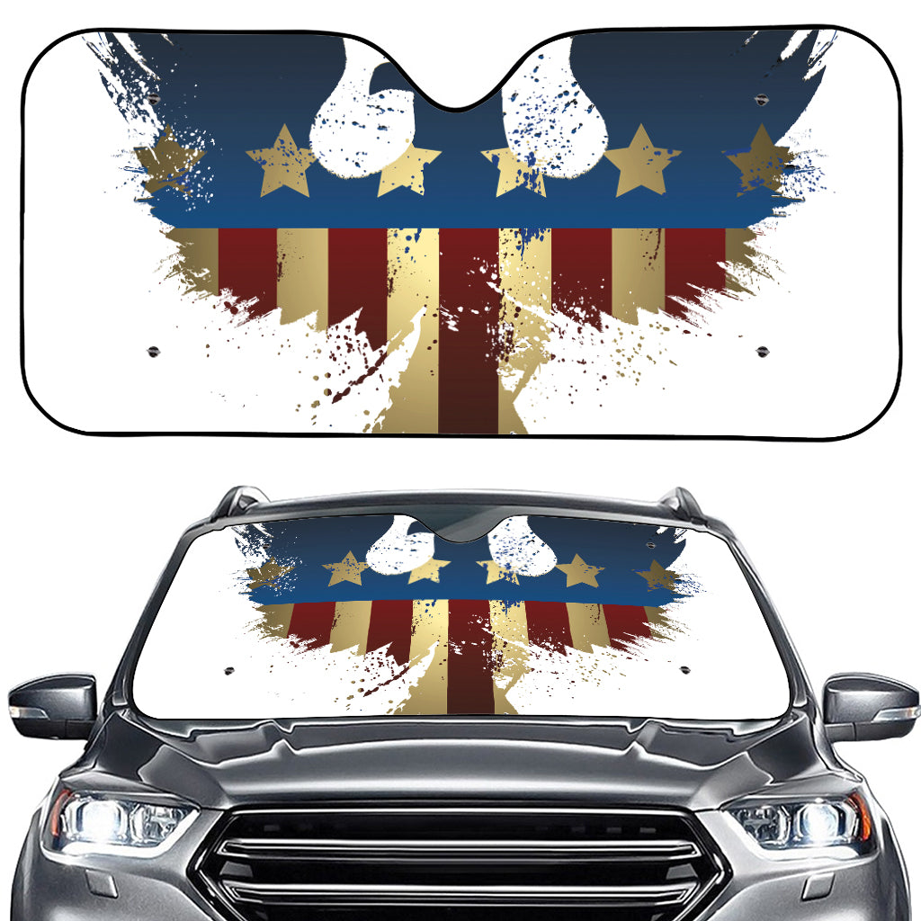 Patriotic American Eagle Print Car Windshield Sun Shade
