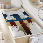 Patriotic American Eagle Print Changing Pad Cover