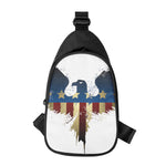 Patriotic American Eagle Print Chest Bag