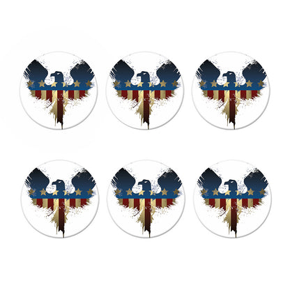 Patriotic American Eagle Print Coaster Set